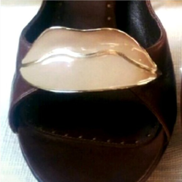 RARE Designer Tom Ford for Saint Laurent Lucite Lips Heels- Size 8.5 - Picture 8 of 11